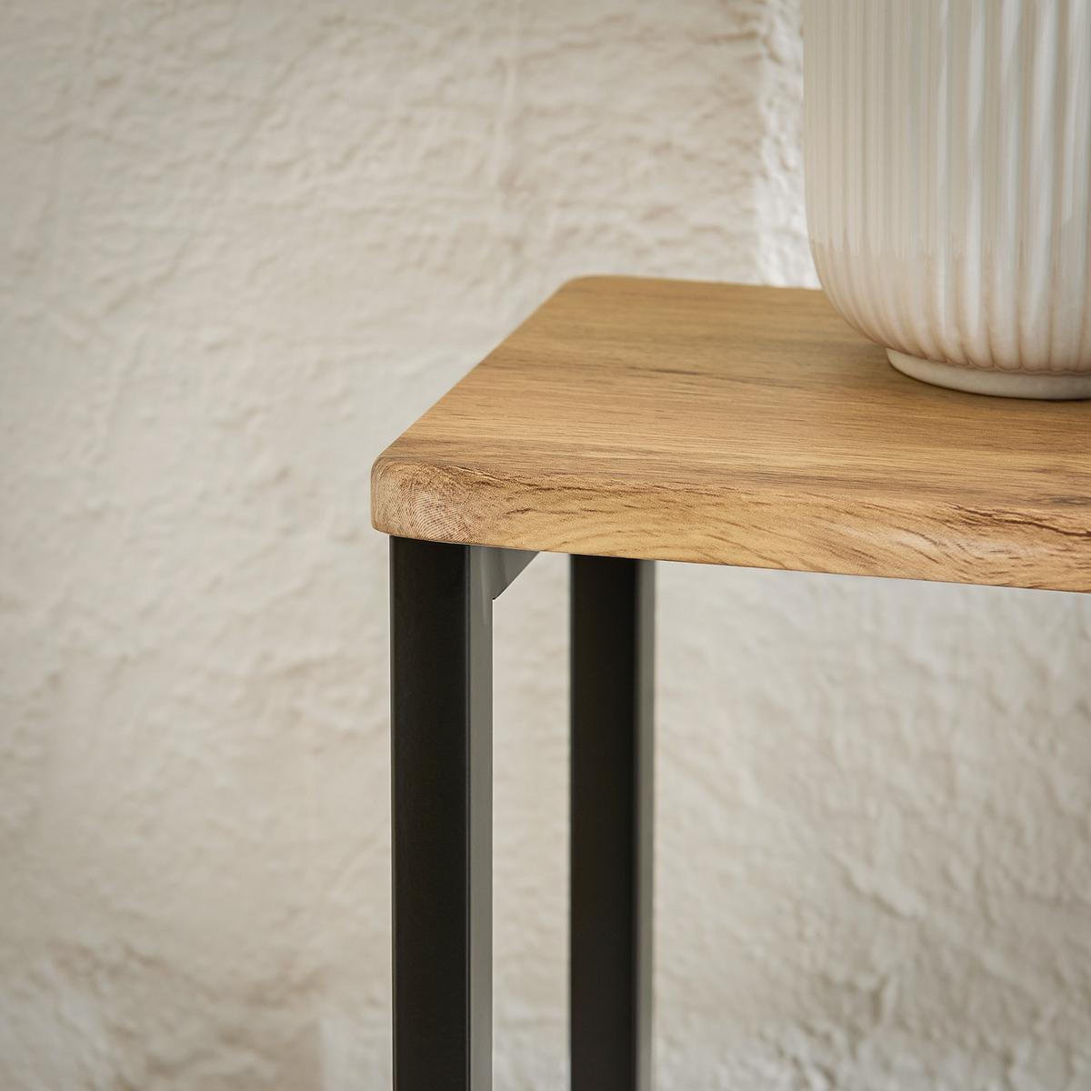 KONSOLENTISCH Natur-Schwarz - Schwarz/Naturfarben, Holzwerkstoff/Metall (20/120/65cm) - SoBuy