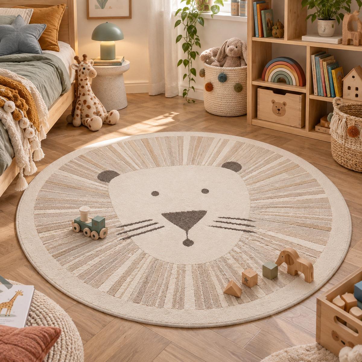 KINDER TEPPICH HAPPY KIDS - Beige, Textil (120/120cm) - Pergamon