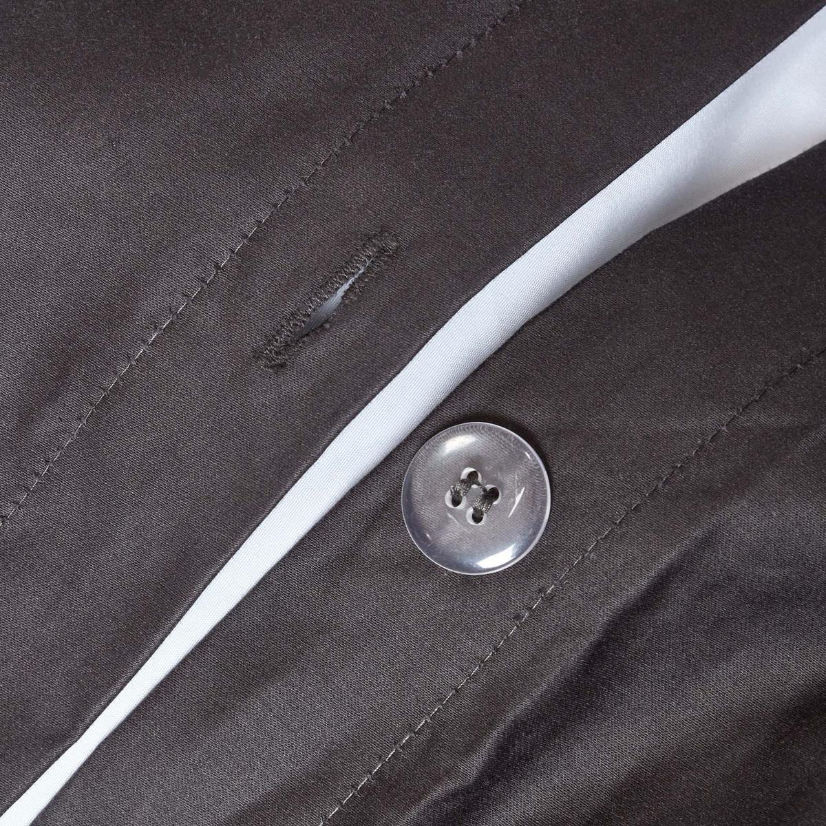 BETTWÄSCHE Premium, Ägyptische Baumwolle, Fadendichte 1000 - Anthrazit, Textil (260/220cm) - Homescapes