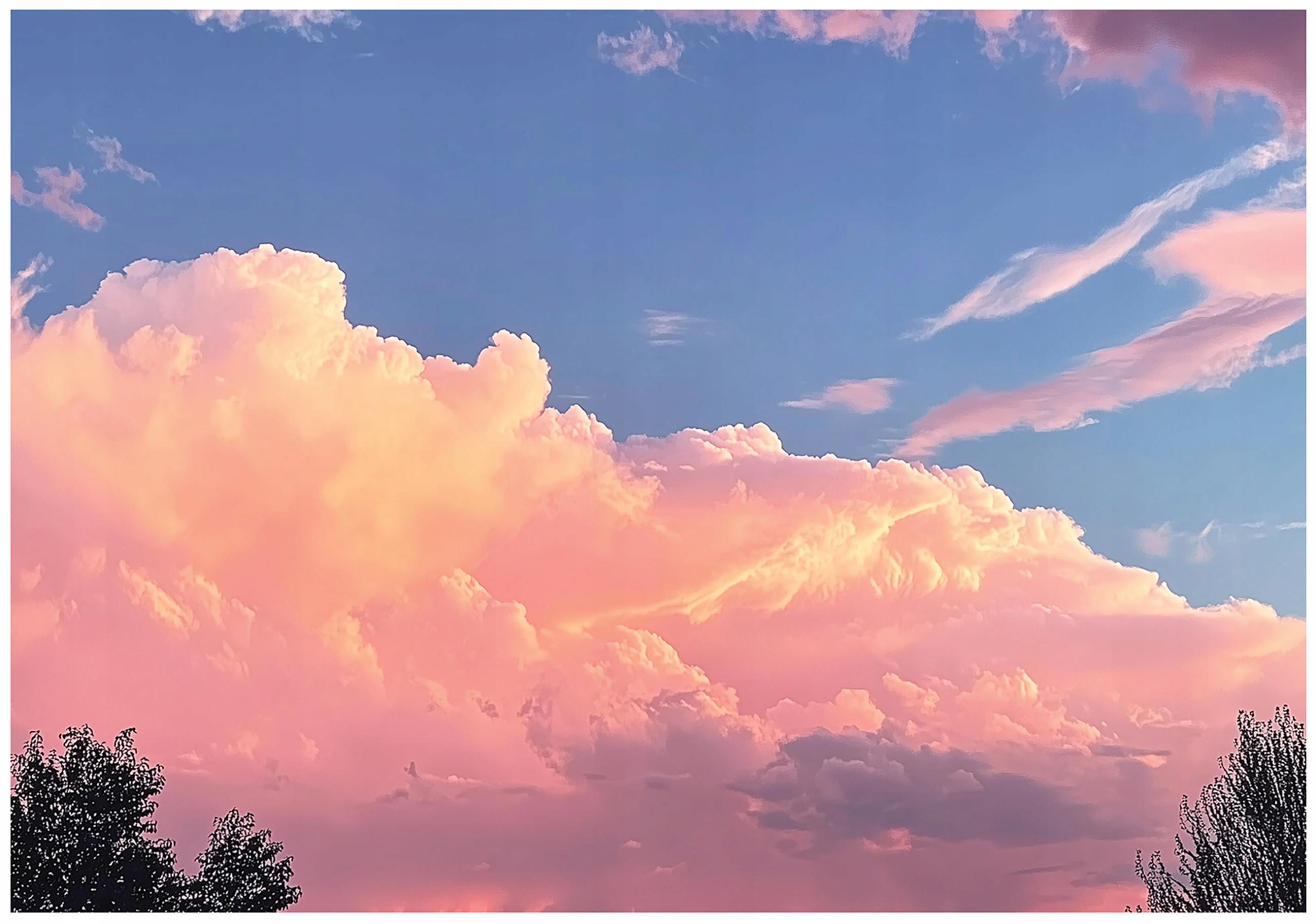 FOTOTAPETE Kinderzimmer Mädchen Wolken Himmel Kindertapete 250x175 - Multicolor, Papier (250/175cm) - Wallarena