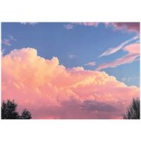 FOTOTAPETE Kinderzimmer Mädchen Wolken Himmel Kindertapete 250x175 - Multicolor, Papier (250/175cm) - Wallarena