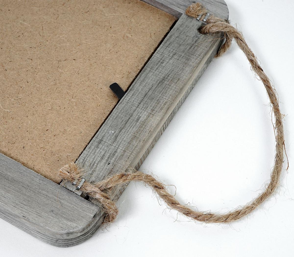 BILDERRAHMEN SHABBY-LOOK herz Grau - Grau, Holz (13/26cm) - MCW