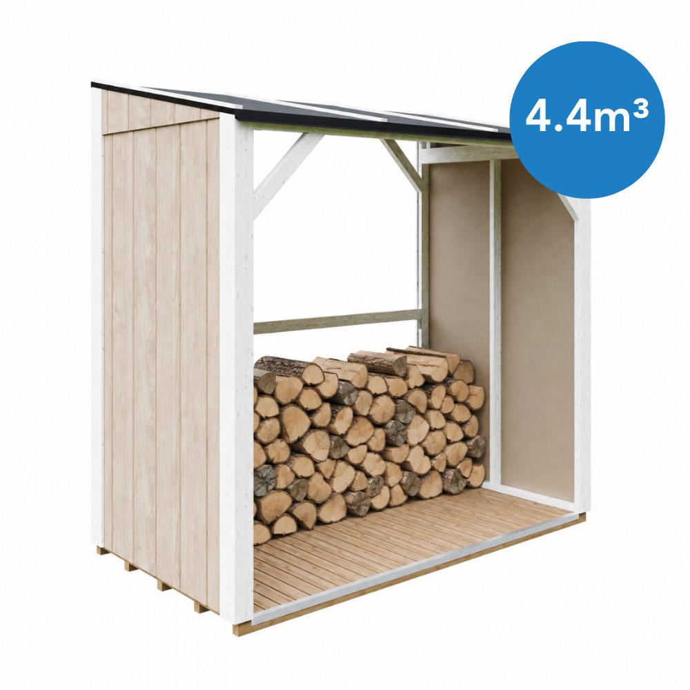 BRENNHOLZLAGER 2,54 m², Kaminholzunterstand mit ~4,4 m³ Lagerkapazität - Braun, Holz (118/220/215cm) - Timbela