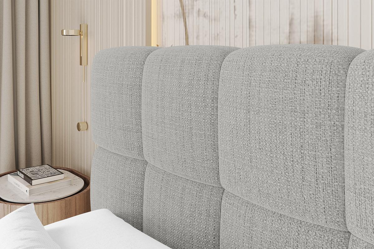 BOXBETT - AURI-H3 - 140x200 Hellgrau Aragon - Taupe, Holzwerkstoff (140/200cm) - ALTDECOR
