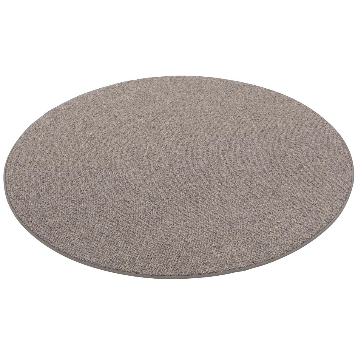 NATUR TEPPICH WOLLE BERBER RUND - Anthrazit, Textil (133/133cm) - Snapstyle