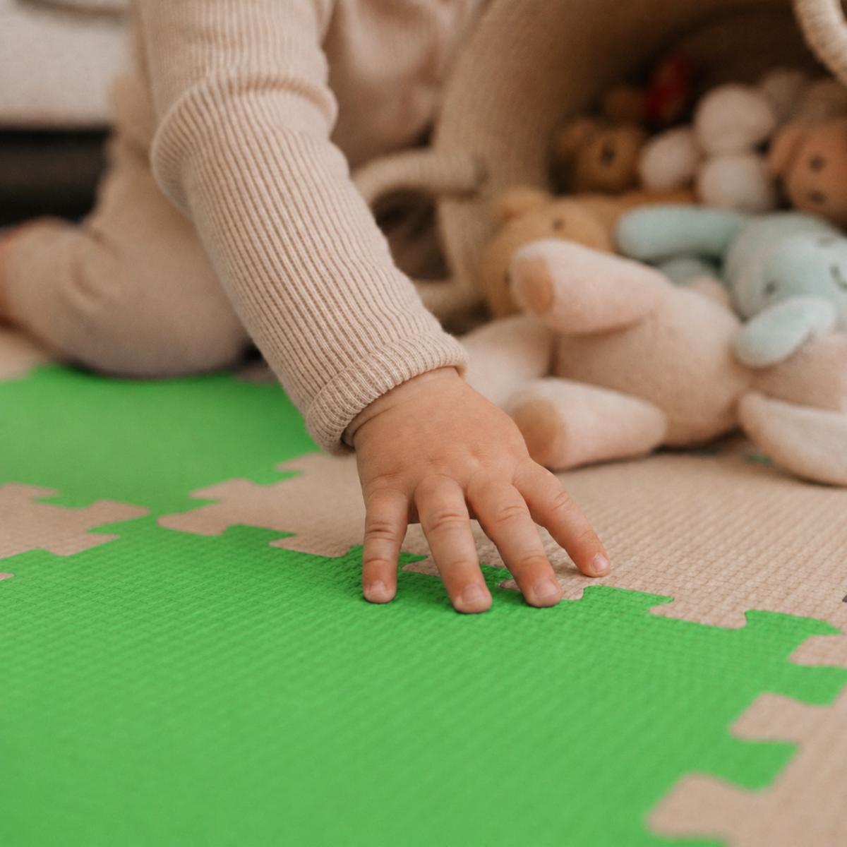 SPIELMATTE ab Null - 270/90 cm Puzzlematte Grau - Multicolor, Kunststoff (30/30cm) - Littletom