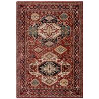 KURZFLORTEPPICH GLAZERT, geometrisch, Rot, 120 x 170 cm - Rot, Textil (170/120cm) - KADIMA DESIGN