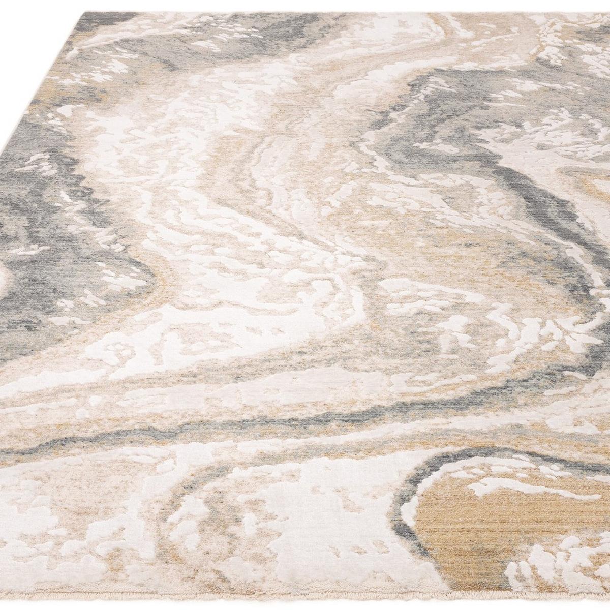 TEPPICH SIENA-Elsa, abstrakt, Grau-Beige, 200 x 300 cm - Grau, Textil (300/200cm) - KADIMA DESIGN