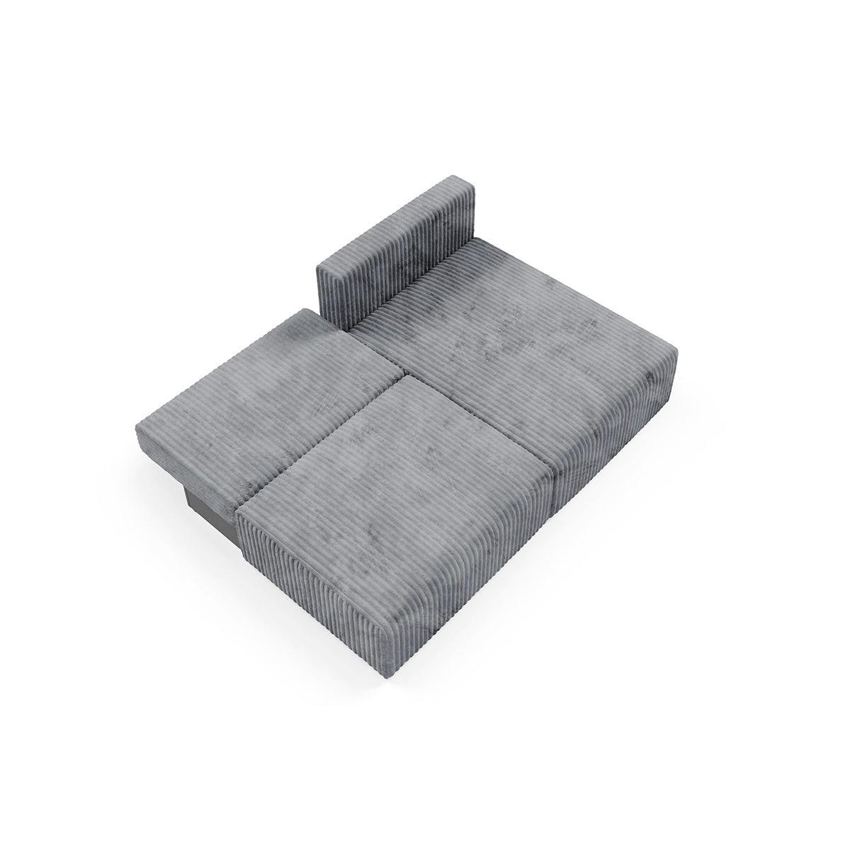 ECKSOFA Angela 3 Sitzplätze Dunkelgrau - Grau, Holz (210/149cm) - Petits-meubles