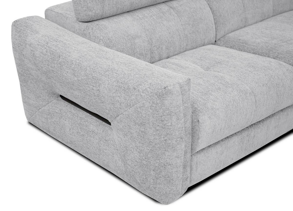 ECKSOFA CALVERA 5-Sitzer, hellgrau - Hellgrau, Holzwerkstoff/Textil (298/239cm) - Wozimo