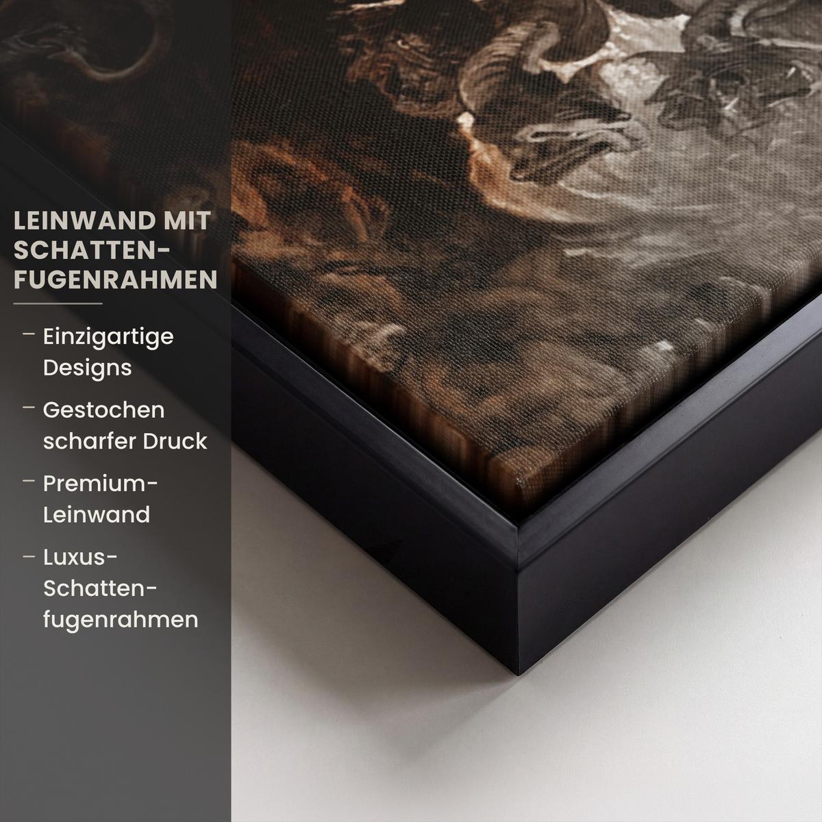 LEINWAND Bilder mit Rahmen - Gold - Lippen - Kunst - Gold - Luxus - Abstrakt - 50x50 - Kupferfarben, Textil (50/50cm) - MuchoWow