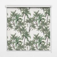 INNENROLLO - Fensterrollo - Rollo - 120x140 cm - Palmen - Braun, Kunststoff (120/140/0.5cm) - TULUP