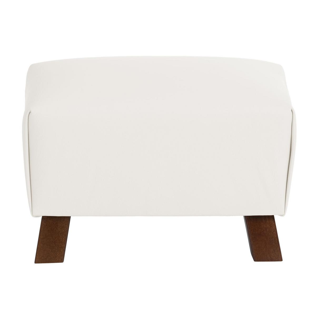POLSTERHOCKER Kaylah pigmentiertes Nappaleder weiß - Weiß, Leder (28/28/40cm) - 58aufmkessel