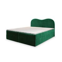 BOXBETT FLUVIA M 160x200 cm mit Matratze und Topper - Grün - Grün, Holz (160/200cm) - MASSENO