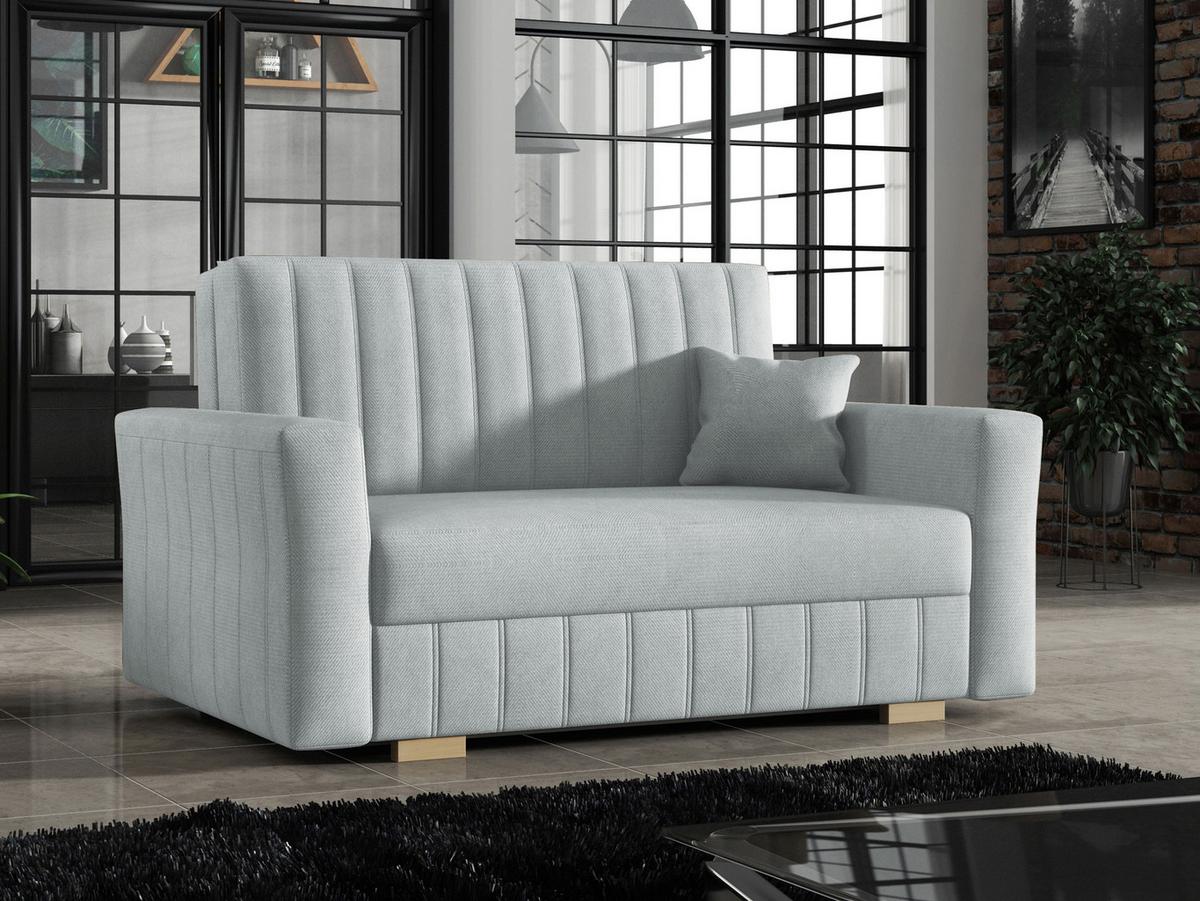 SCHLAFSOFA Viva Glam II - Hellgrau/Naturfarben, Holz/Kunststoff (145/85/98cm) - MIRJAN24