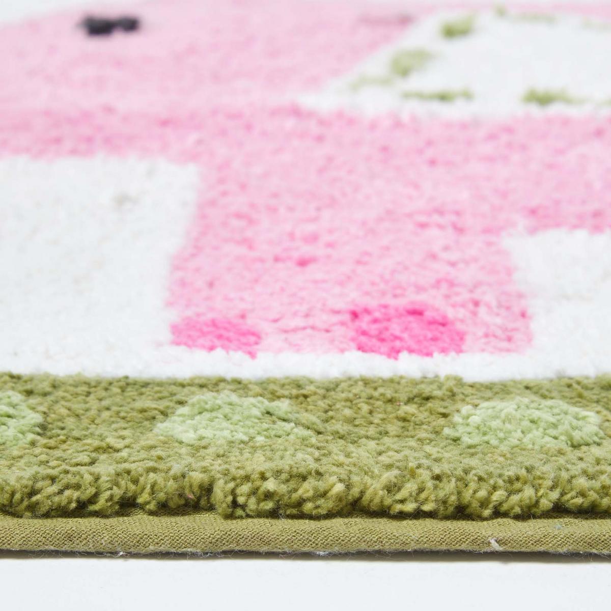 KINDERTEPPICH Rosa Elefant, Baumwolle 50/80 cm - Multicolor, Textil (50/80cm) - Homescapes