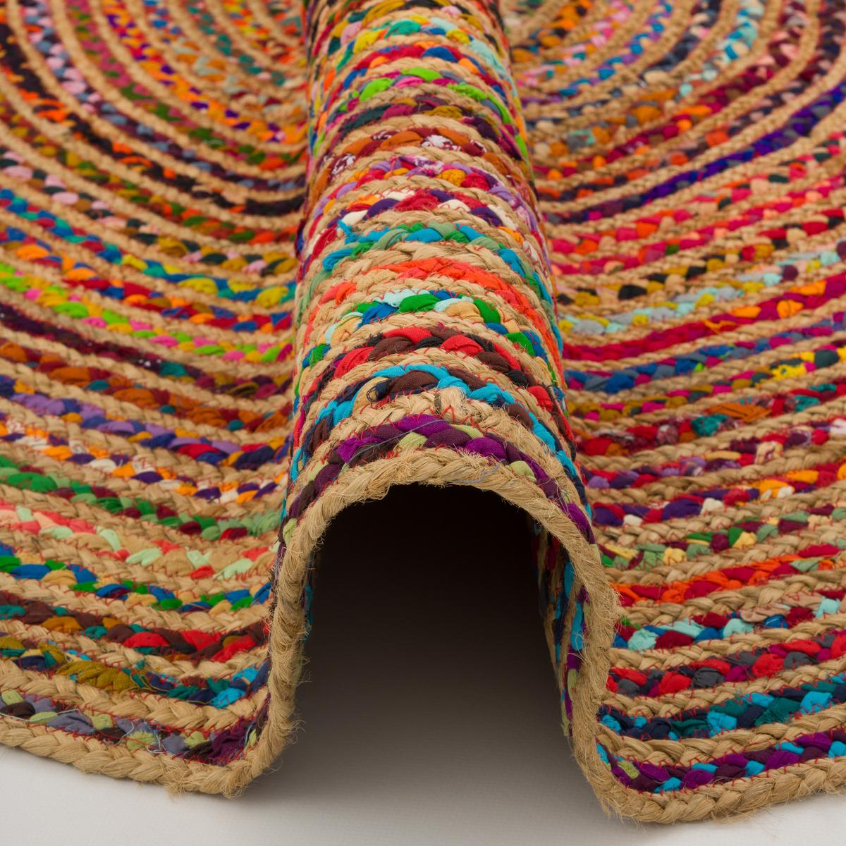 TEPPICH JUTE BAUMWOLLE SALSA - Multicolor, Textil (160/160cm) - Pergamon