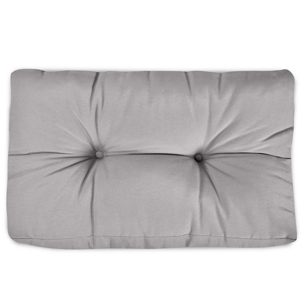 PALETTENKISSEN Eco Style Rücken 60/40/10 cm Hellgrau (2tlg) - Hellgrau, Textil (40/20/60cm)