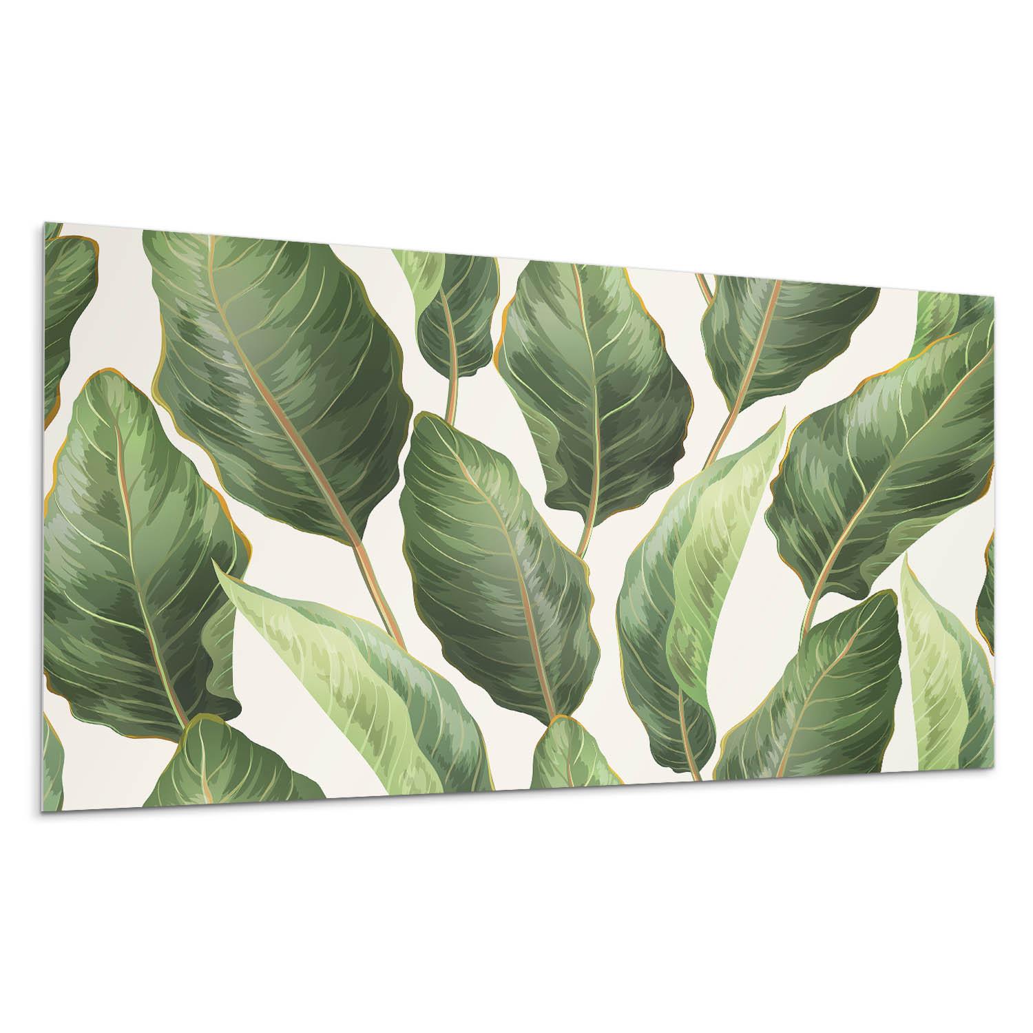 WANDPANEEL 10x 40x20 cm selbstklebend Tropica - Grün, Kunststoff (20/1.6/40cm) - Wallfluent