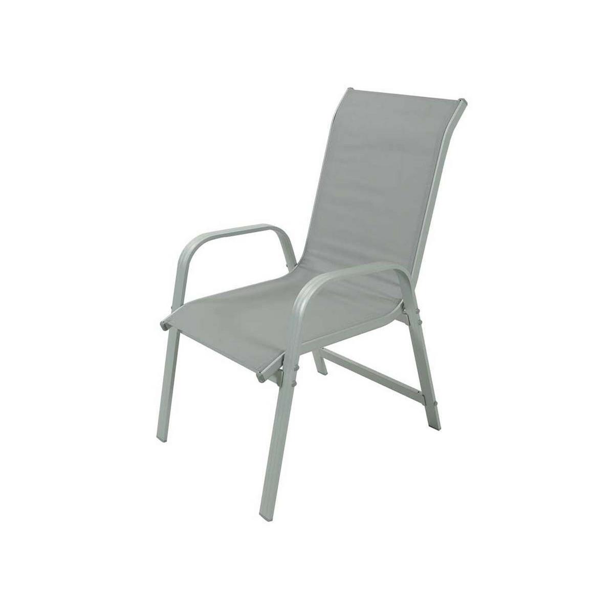 GARTENSESSEL porto Hellgrau - Hellgrau, Metall (55/99/75cm) - Habitat Garten