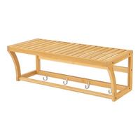 BADEZIMMERREGAL Langeland - Naturfarben, Holz (59.5/20.5/25.5cm) - [en.casa]