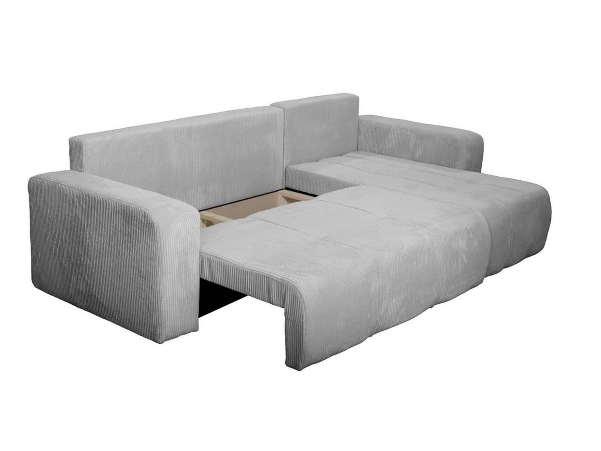 ECKSOFA Dagny Mit Schlaffunktion - Hellgrau, Holzwerkstoff/Textil (248/146cm) - Fun Möbel