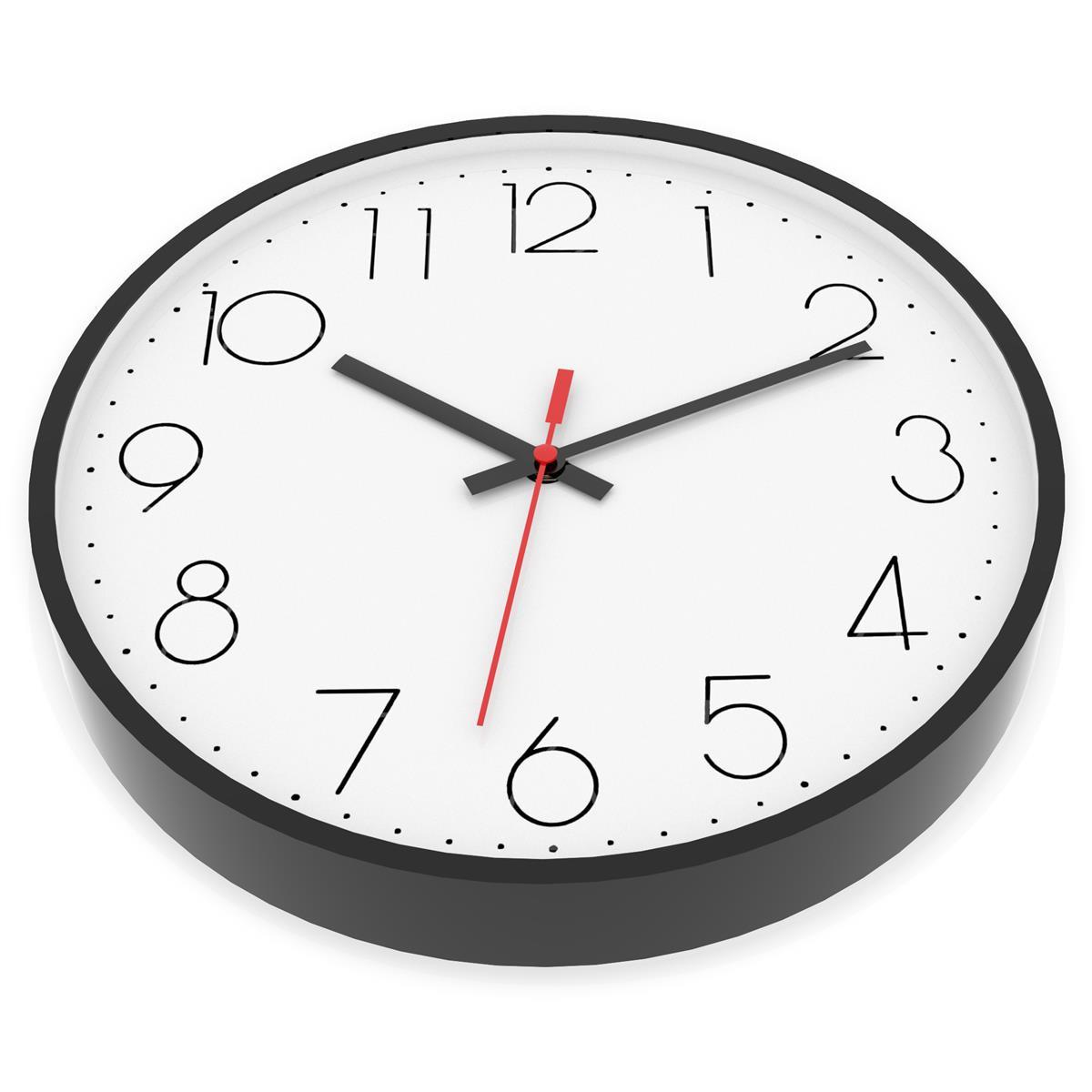 WANDUHR 30.5 cm - Weiß, Kunststoff (30.5/30.5/4.5cm) - Intirilife