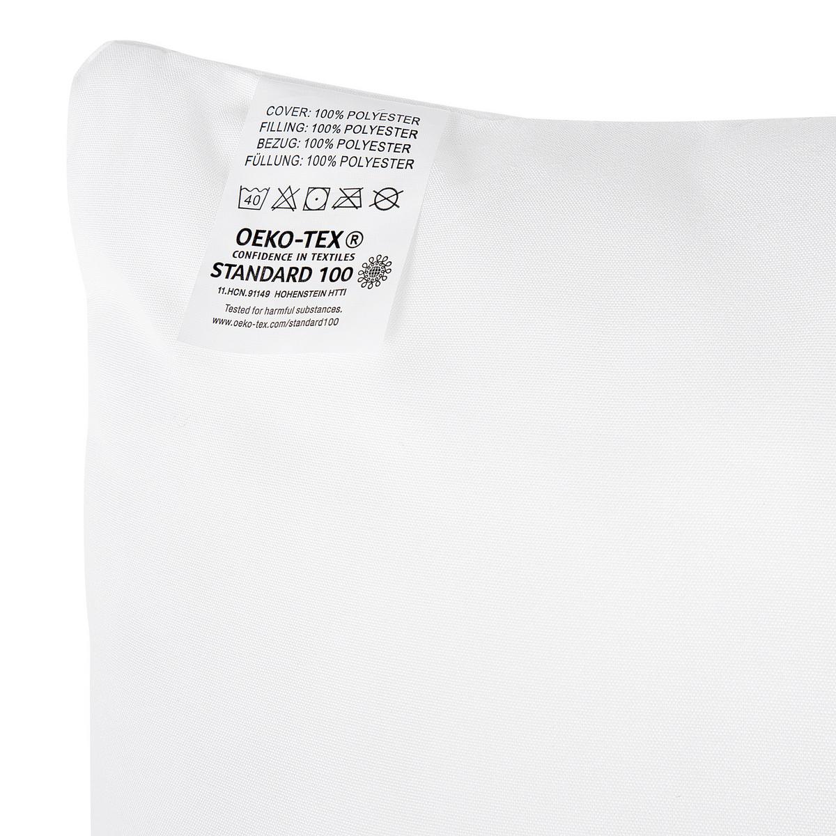 KOPFKISSEN 2er-Set Weiß 50/60 cm Errigal - Weiß, Textil (60/50cm) - Beliani