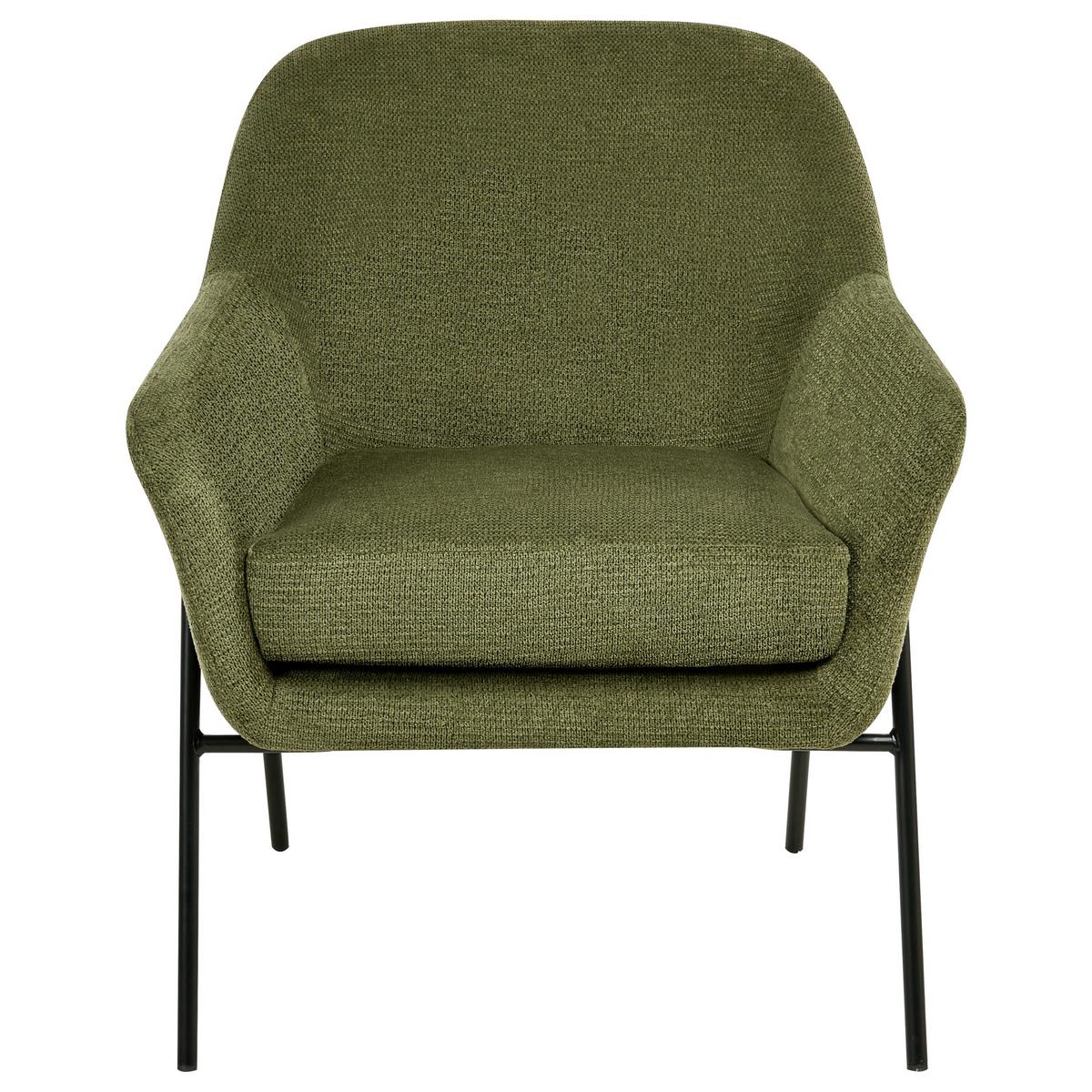 SESSEL Grün Veddige - Schwarz/Grün, Textil (74/85/82cm) - Beliani