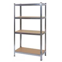 SCHWERLASTREGAL Silbergrau, Braun - Braun/Grau, Metall (80/160/40cm) - MCW