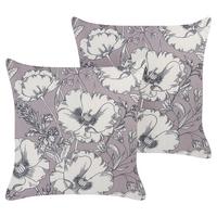 DEKOKISSEN 2er-Set Cremeweiß 45/45 cm Sophora - Ecru, Textil (45/45cm) - Beliani