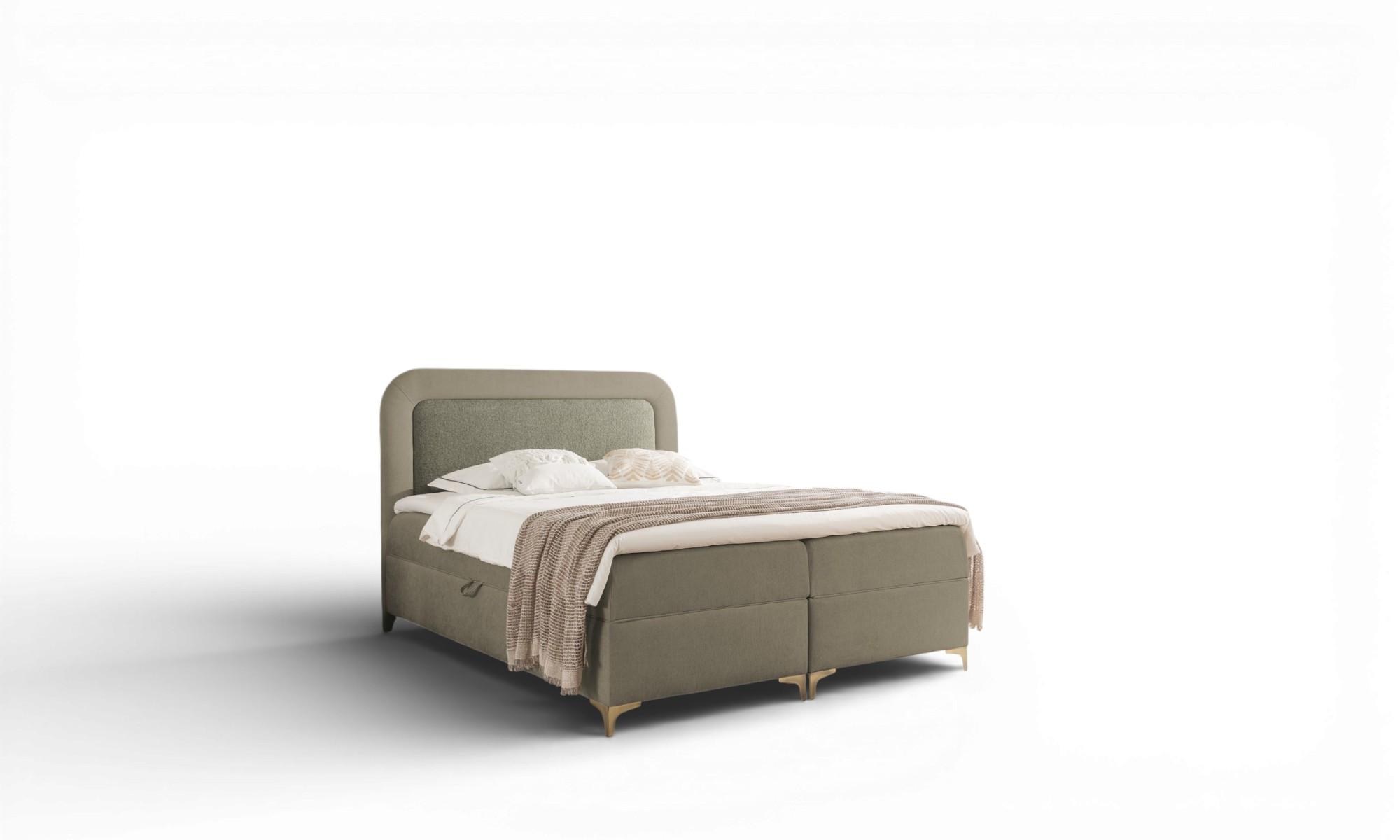 BOXBETT Willow - Grün, Holzwerkstoff/Textil (120/200cm) - Fun Möbel