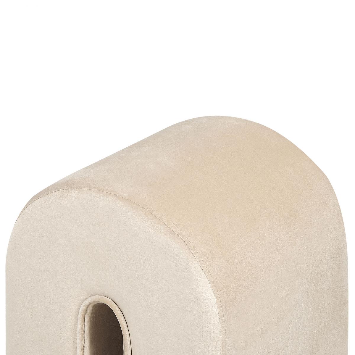POUF Modoc 42/35/42 cm - Beige, Textil (35/42/42cm) - Beliani