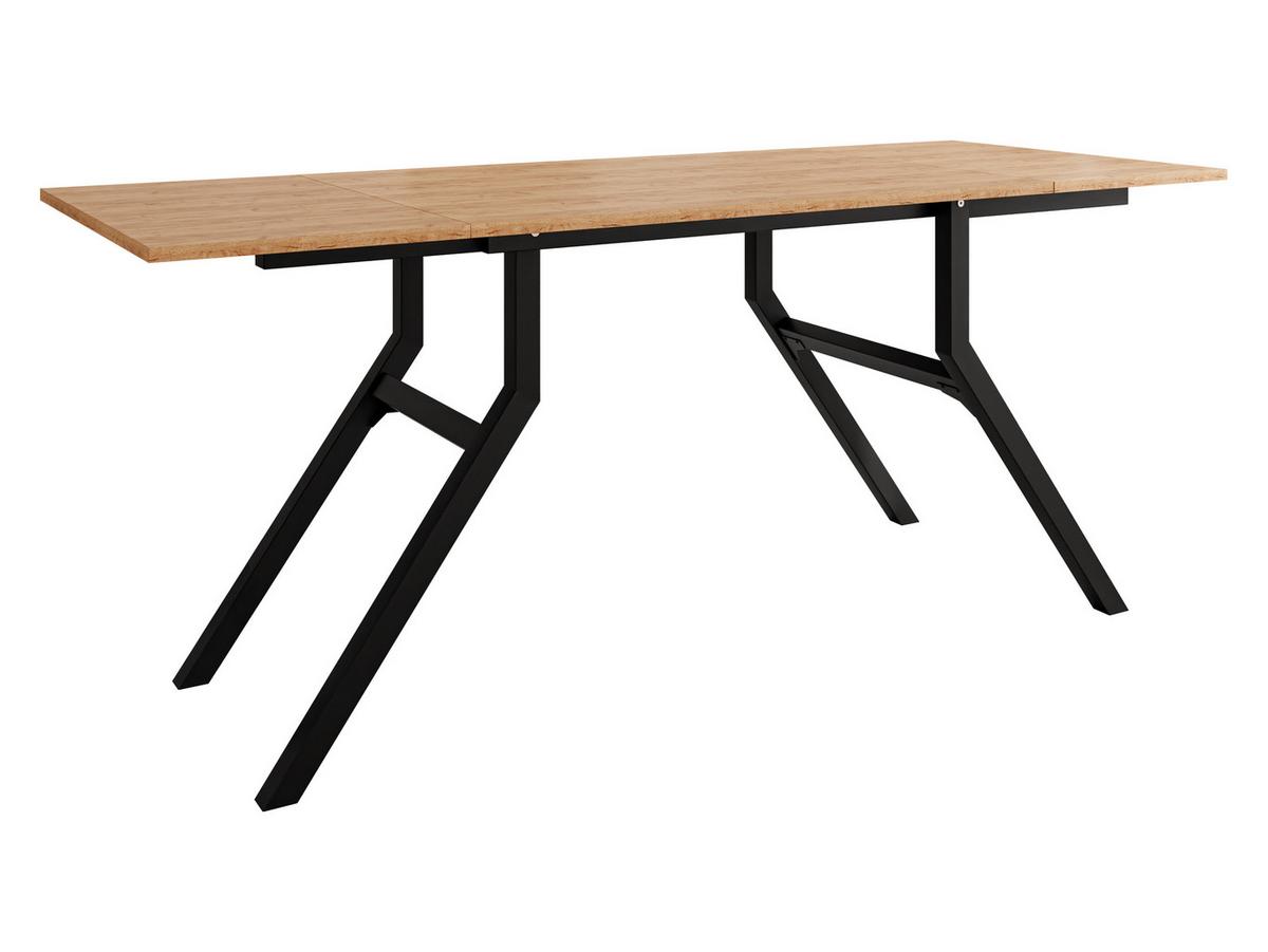 2-IN-1 COUCHTISCH UND ESSTISCH Xena Bis - Eichefarben/Schwarz, Holzwerkstoff/Metall (70/100/45cm) - MIRJAN24
