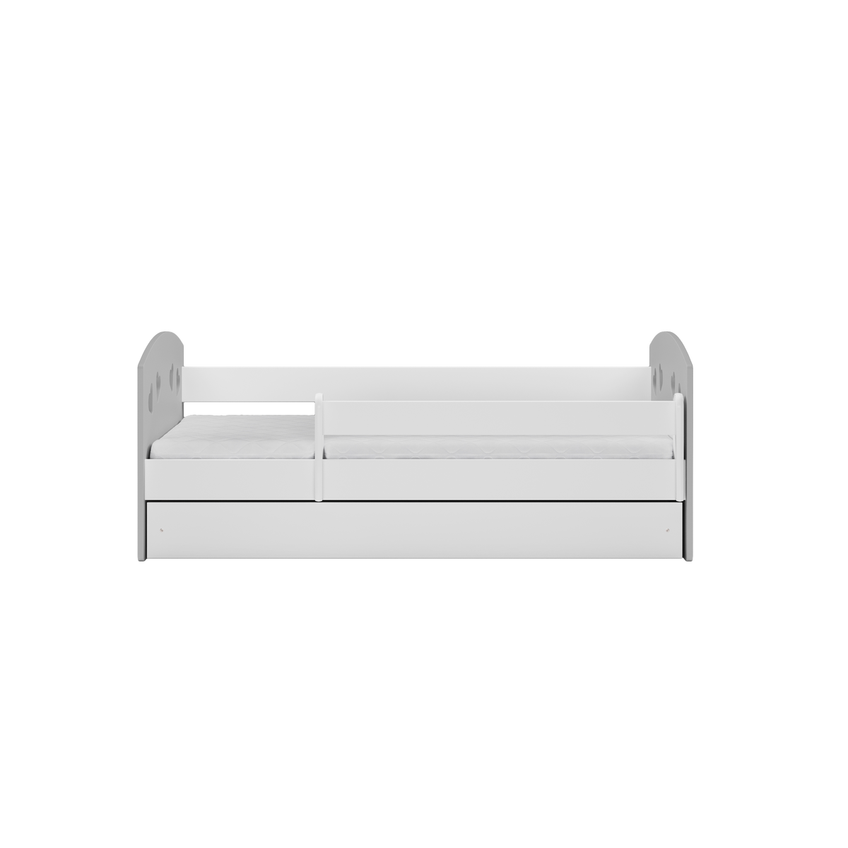 KINDERBETT JULIA mit Schublade ohne Matratze Grau 90/65/184 - Grau, Holzwerkstoff (80/180cm) - RAUMHIRSCH FURNITURE