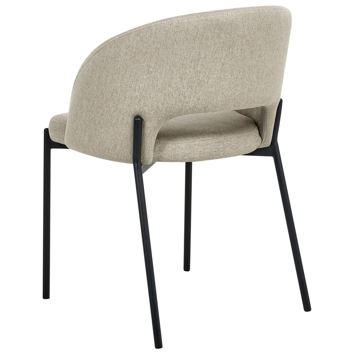 ESSZIMMERSTUHL 2er-Set Beige Penny - Sandfarben/Schwarz, Textil (46/76/50cm) - Beliani
