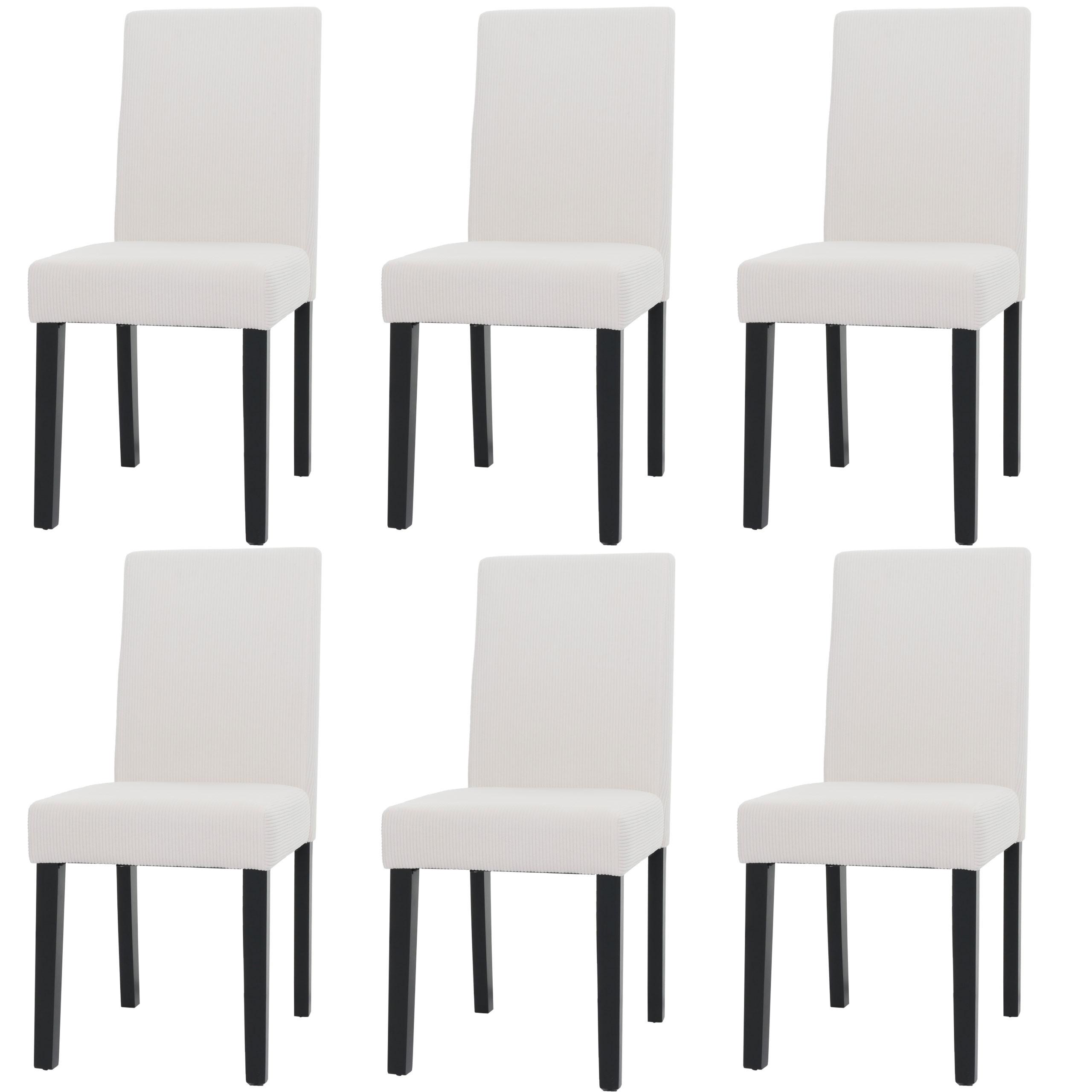 ESSZIMMERSTUHL Cremeweiß 6er-Set - Weiß, Textil (42/90/50cm) - MCW