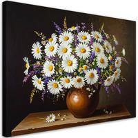 LEINWANDBILD Blumen 100x70cm - Multicolor, Textil (100/70cm) - Feeby