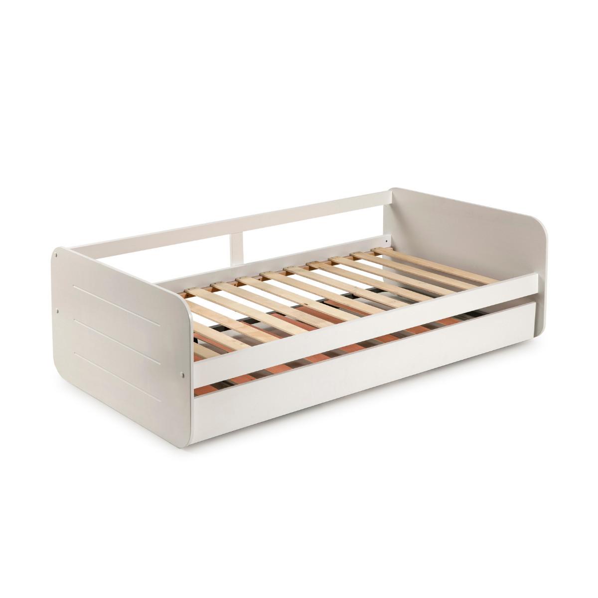 BETT Redona Weiß 195/105/60 cm - Weiß, Holz - Calicosy
