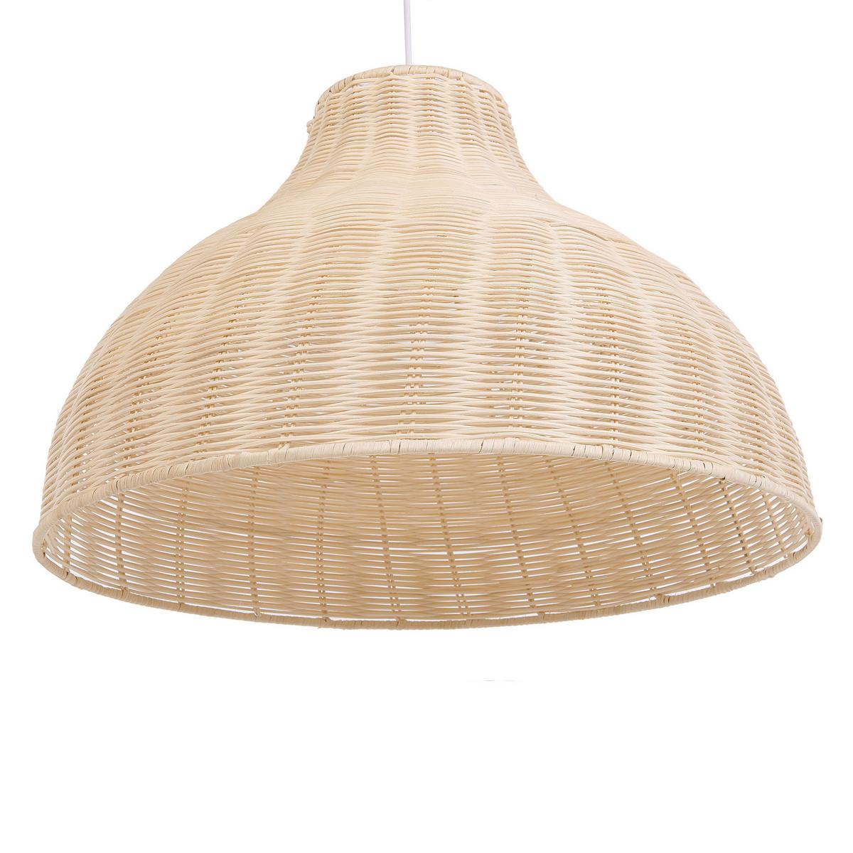 HÄNGELEUCHTE Millian 50/50/117 cm - Beige, Naturmaterialien (50/50/117cm) - Beliani