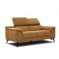 SOFA FIERO 2-Sitzer, orange - Schwarz/Orange, Holzwerkstoff/Textil (170/82/103cm) - Wozimo