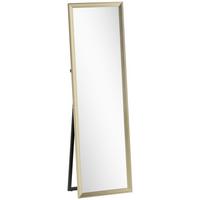 GANZKÖRPERSPIEGEL 160 x 50 cm Rechteckig Standspiegel mit Metalloptik Gold - Goldfarben, Kunststoff (50/160/4cm) - HOMCOM