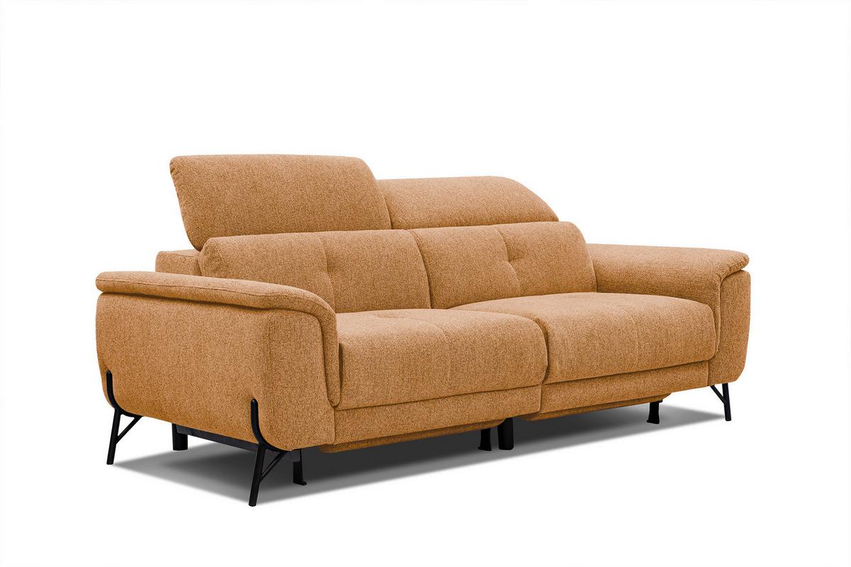 SOFA AVENA 3-Sitzer mit 2 Relaxfunktionen, orange - Orange, Holzwerkstoff/Textil (204/80/108cm) - Wozimo