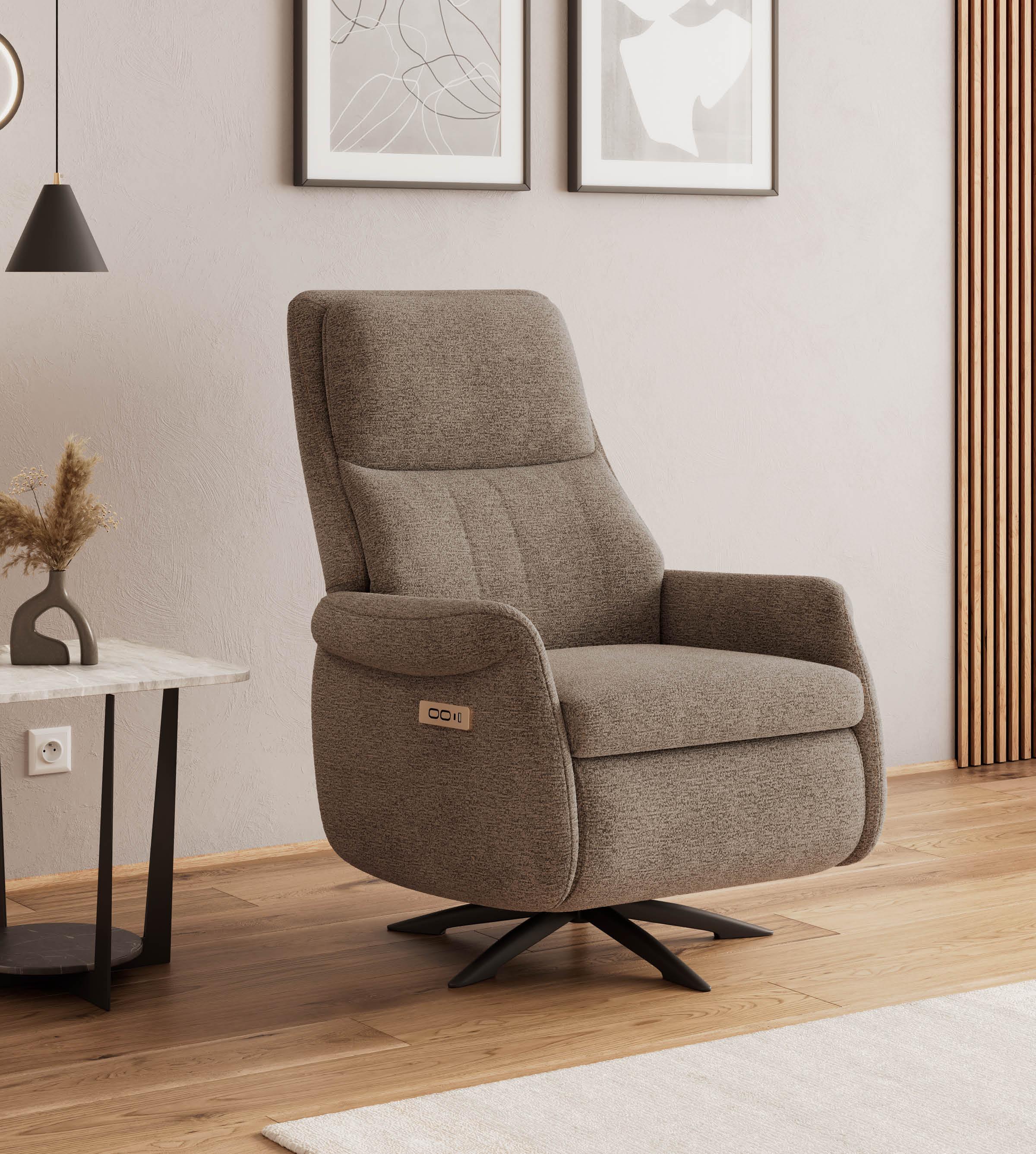 Dunkelbrauner Relaxsessel