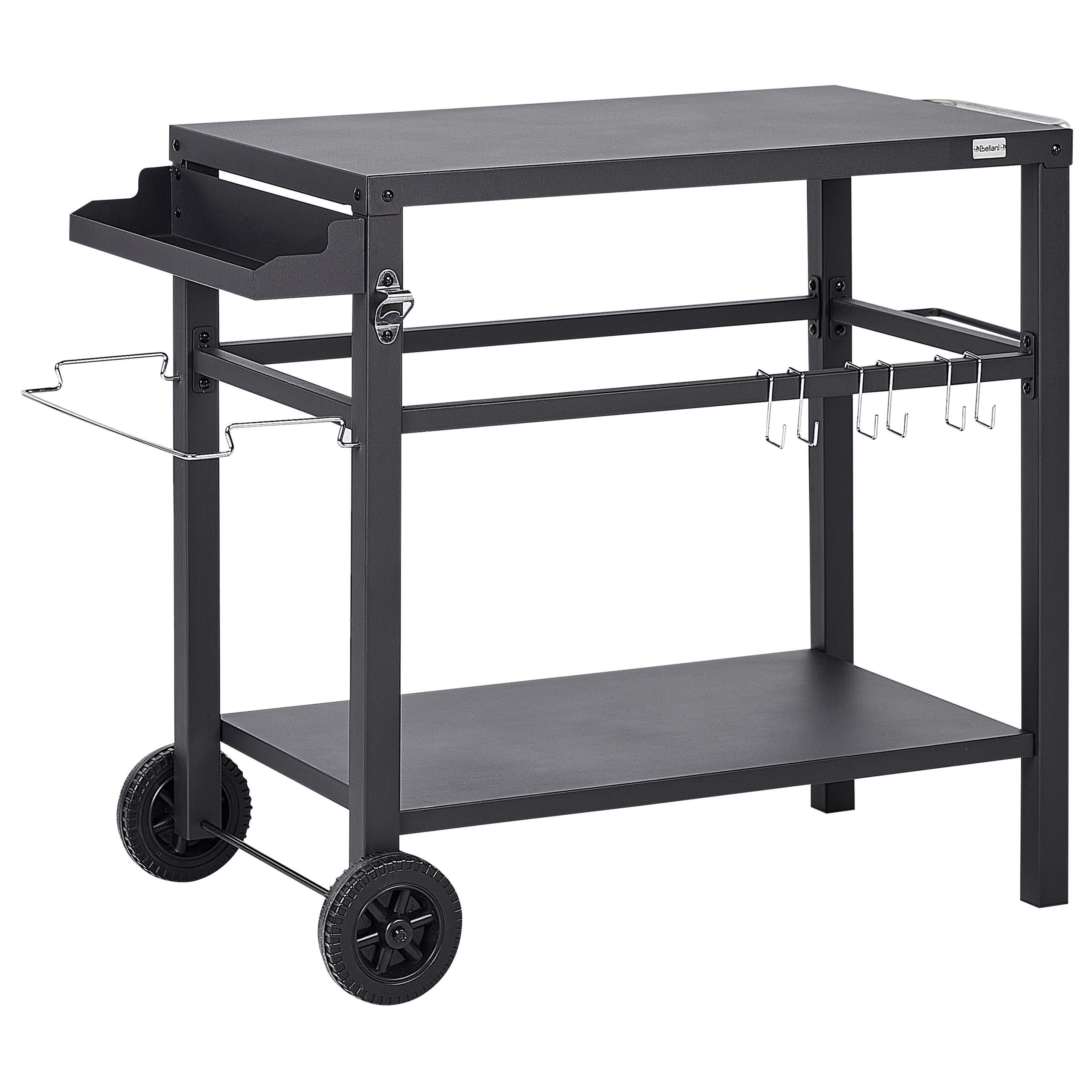 SERVIERWAGEN Schwarz Staletti - Schwarz, Metall (60/83/115cm) - Beliani