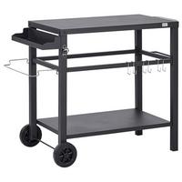 SERVIERWAGEN Schwarz Staletti - Schwarz, Metall (60/83/115cm) - Beliani