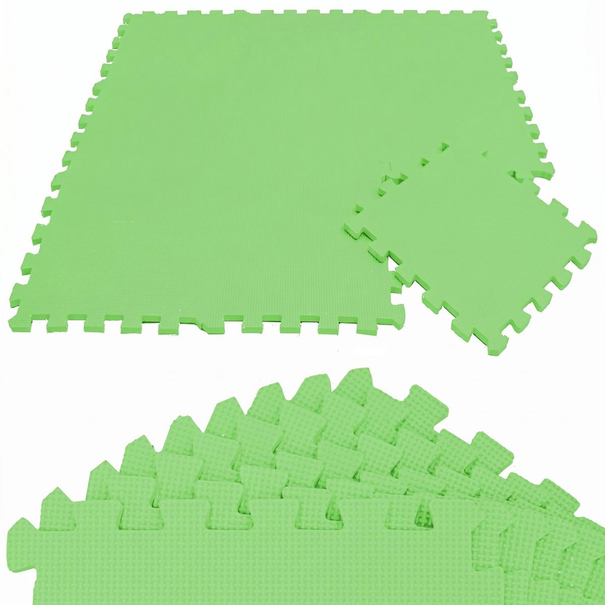 SPIELMATTE ab Null - 90 cm Baby Puzzlematte Grün - Grün, Kunststoff (30/30cm) - Littletom