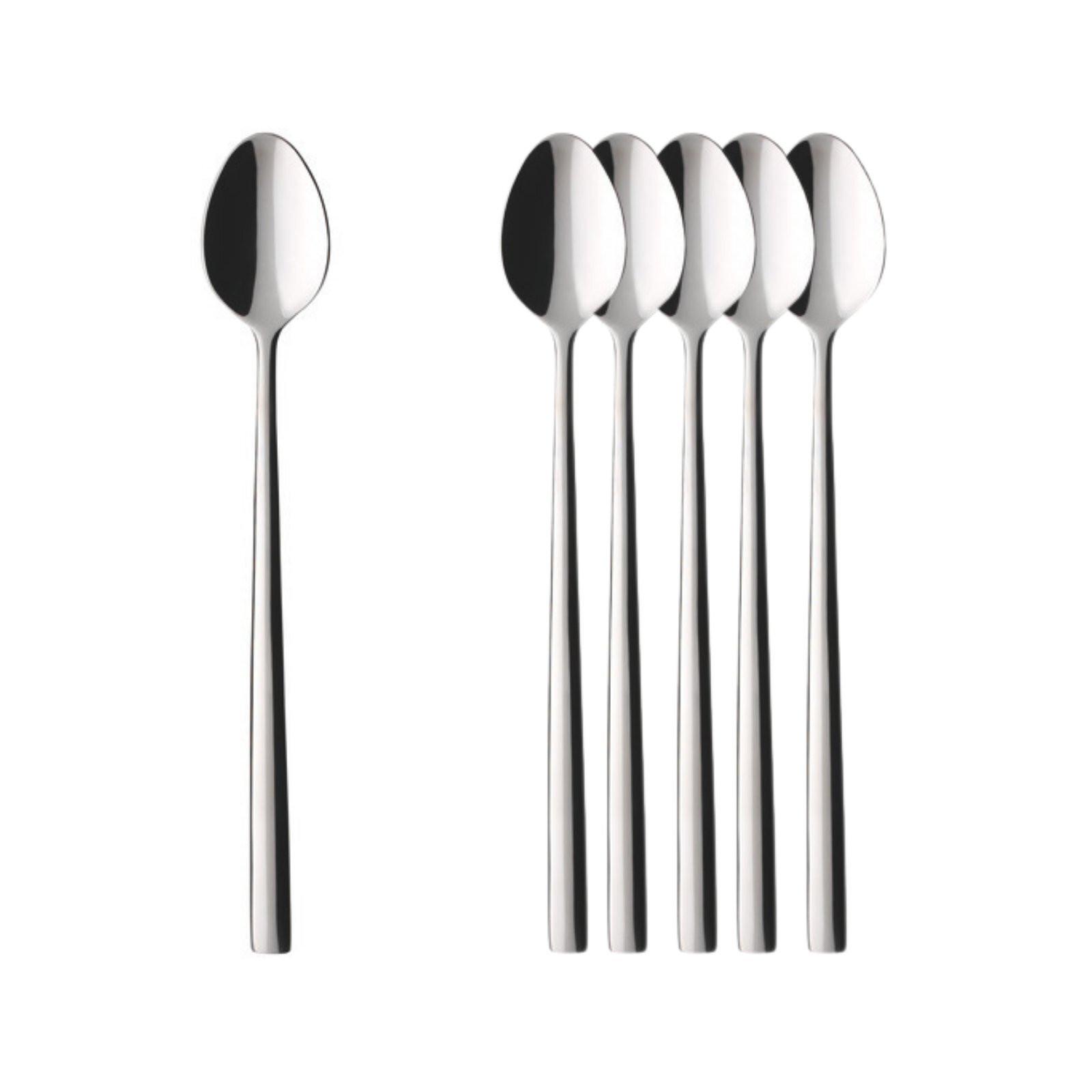 LATTE-MACCHIATO-LÖFFEL Piemont edelstahl 19 cm 6er Set - Silberfarben, Metall - Villeroy & Boch