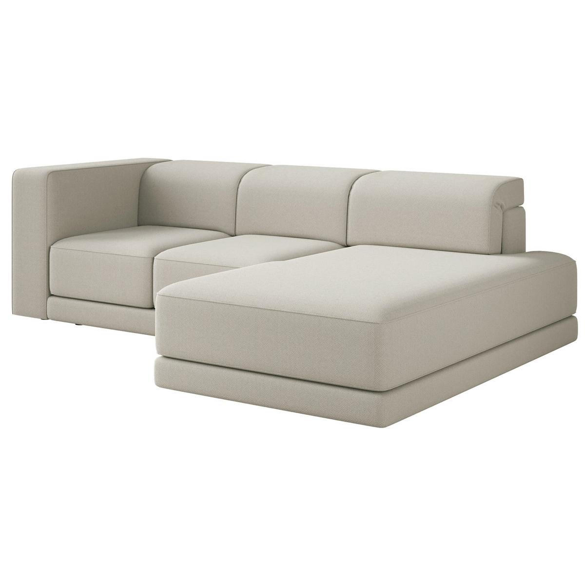 ECKSOFA Novals L-Form, 4-Sitzer, rechts 278 cm - Taupe/Schwarz, Holz/Kunststoff (168/278cm) - Selsey