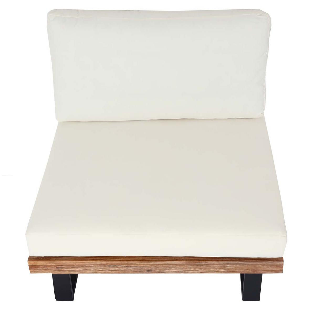 LOUNGE-SESSEL Schwarz, Beige, Cremeweiß - Beige/Schwarz, Holz (82/75/82cm) - MCW
